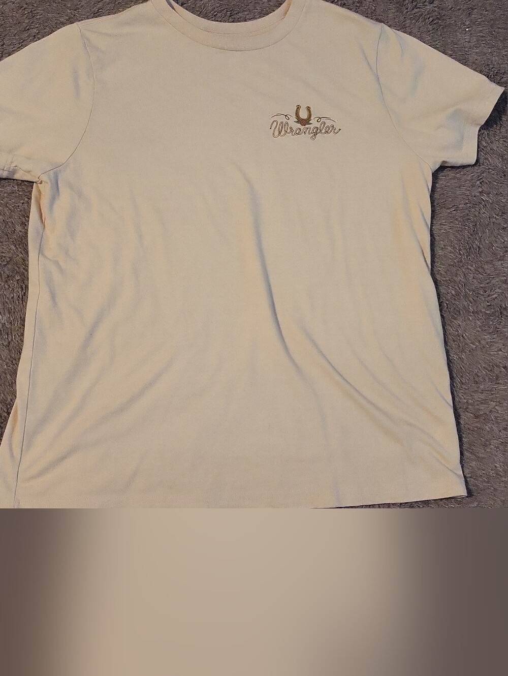 Wrangler Cream Short-Sleeve Logo Tee